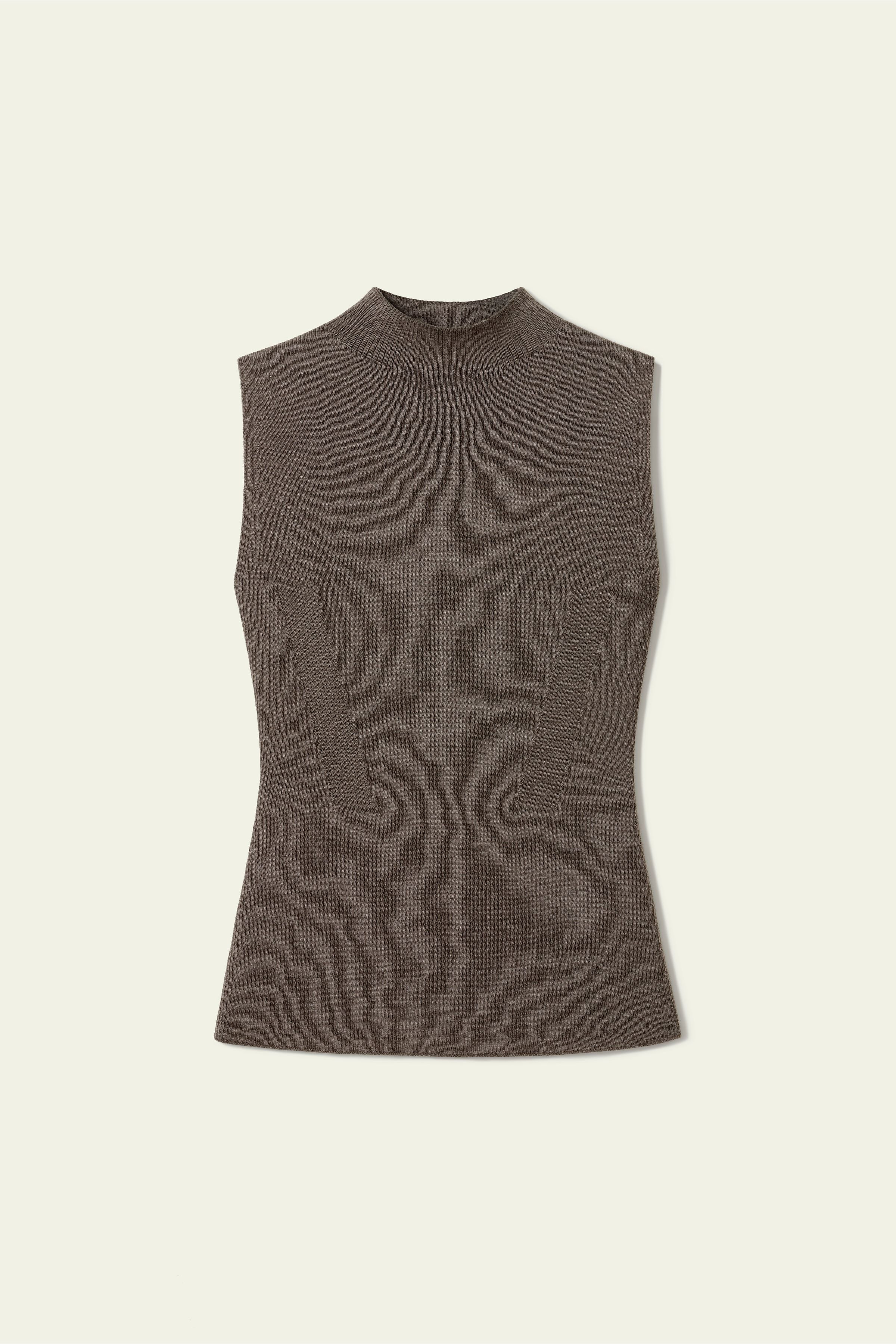 Seamless Knit Washable-Wool Vest | LILYSILK