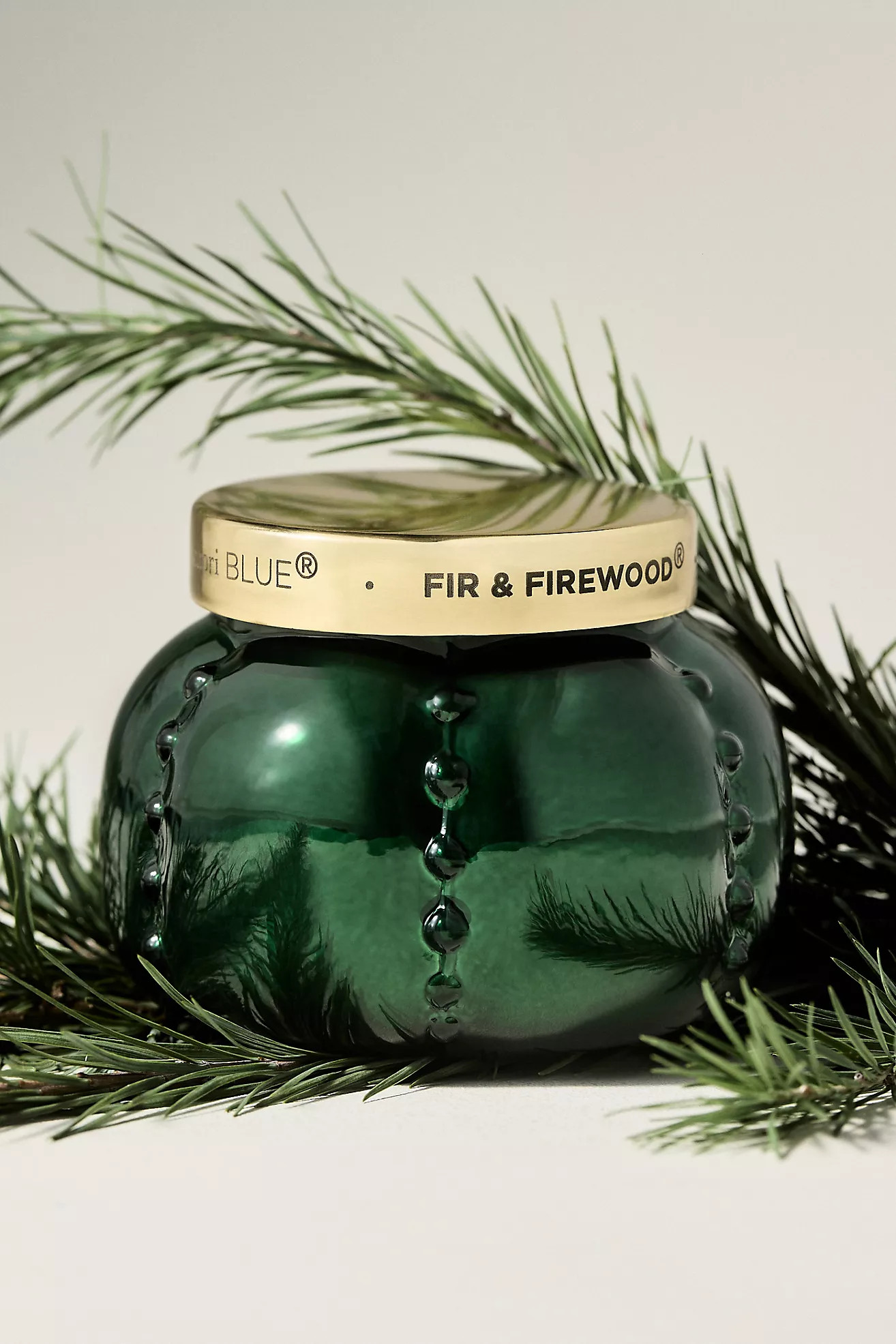 Fir & Firewood Ornament Glass Candle | Anthropologie (US)