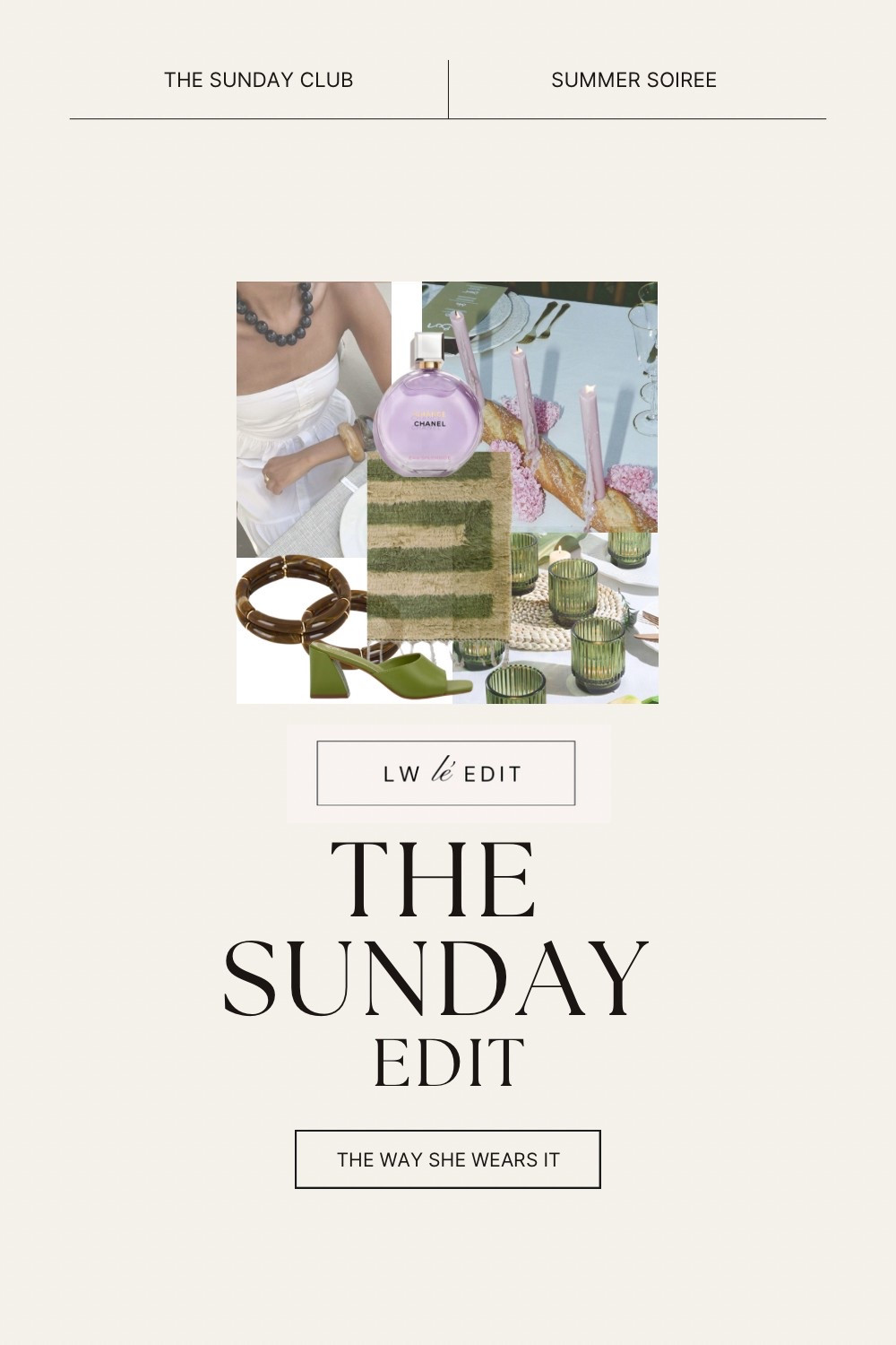 The Sunday Edit : Summer Soirée #thesundayedit #thewayshewearsit #lwléedit #green #chanel #perfume #heels

#LTKGiftGuide #LTKShoeCrush #LTKSeasonal