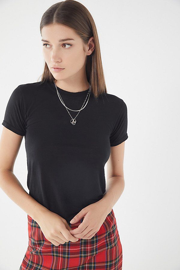 Urban Renewal Remade Classic Threadbare Crew-Neck Tee - Black S at Urban Outfitters | Urban Outfitters (US and RoW)