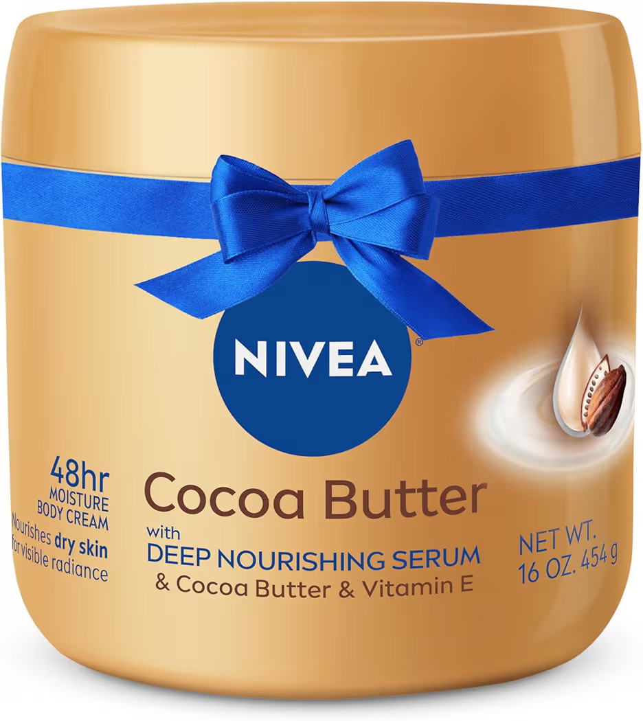 NIVEA Cocoa Butter Body Cream with Deep Nourishing Serum, Cocoa Butter Cream for Dry Skin, 16 Oun... | Amazon (US)