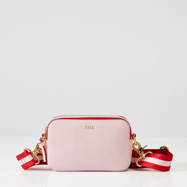 Sophie Double Zip Leather Crossbody Bag | Mark and Graham