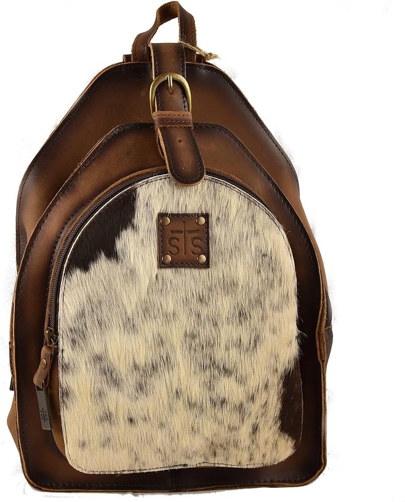STS Ranchwear Women's Western Leather Baroness Backpack, Cowhide/Tornado Brown, One Size | Amazon (US)