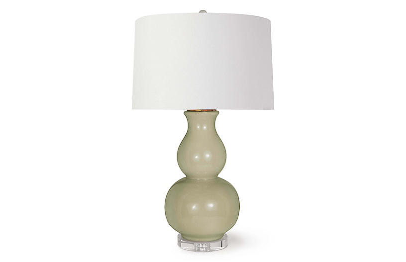 Large Ceramic Gourd Lamp, Eggshell | One Kings Lane