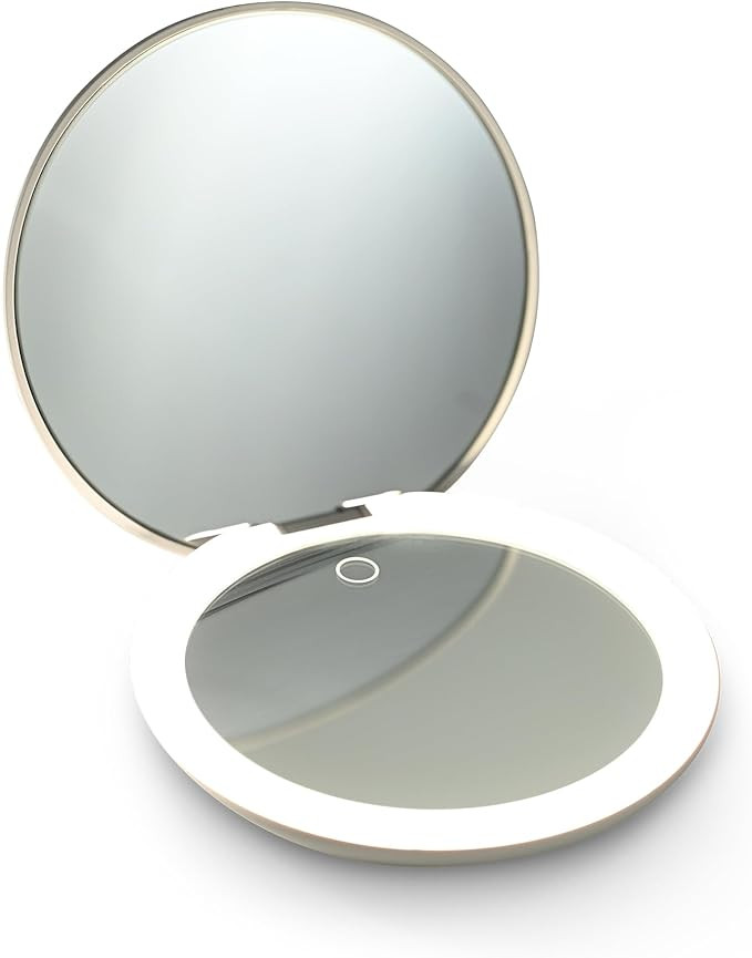 LED Compact Mirror with Light and 1x and 10x Magnifying Mirror in 5-inch mini Size Ideal for Trav... | Amazon (US)