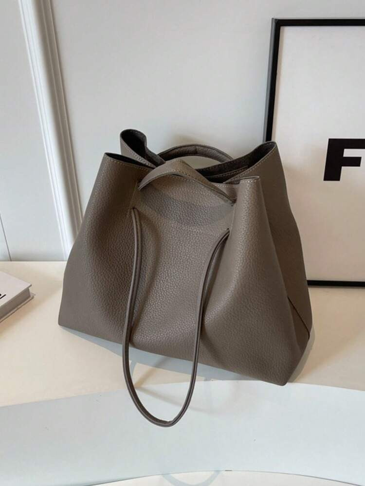 1pc Vintage Large Capacity Tote Bag, Convertible Shoulder Bag, Casual High-Quality Handbag For Women | SHEIN