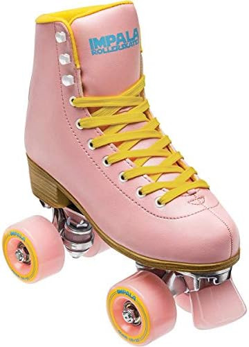 Impala Rollerskates Girl's Impala Quad Skate (Big Kid/Adult) Pink/Yellow 10 (US Men's 8, Women's ... | Amazon (US)