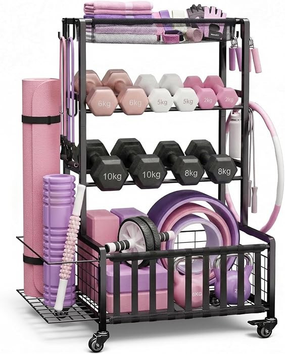 Dumbbell Rack, Adjustable Weight Rack for Home Gym, Heavy-Duty Workout Storage Organizer for Dumb... | Amazon (US)