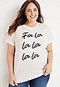 Plus Size Fa La La Graphic Tee | Maurices