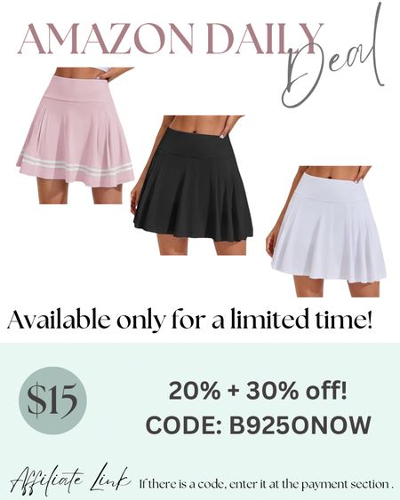 Longer Length Pleated Skirt comes with built in shorts. Comes in 12 colors and fits true to size. 

Athletic skirt, over 40, Amazon deal 

#LTKOver40 #LTKActive #LTKSaleAlert
