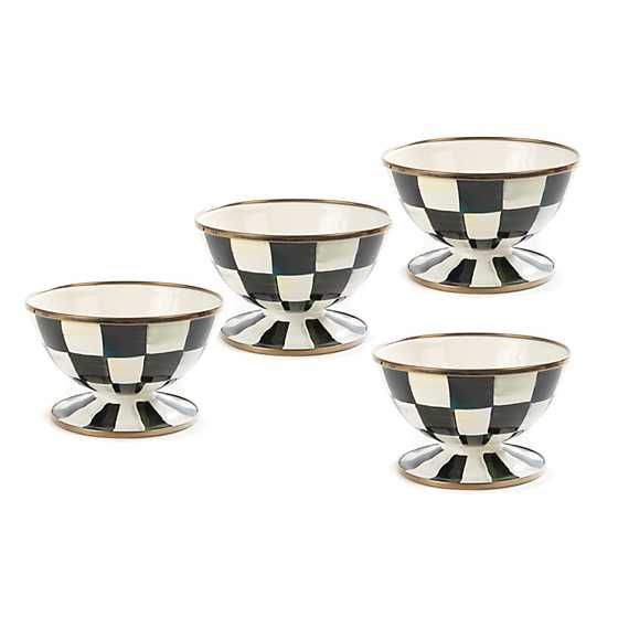 Courtly Check Ice Cream Dishes, Set of 4 | MacKenzie-Childs