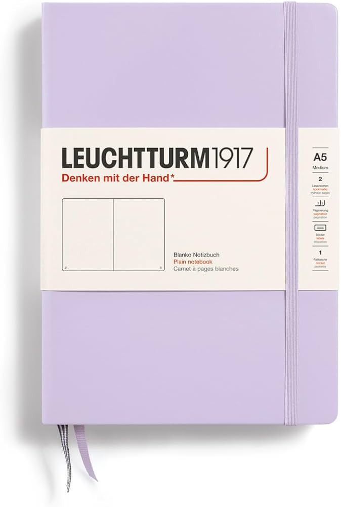 LEUCHTTURM1917 - Notebook Hardcover Medium A5-251 Numbered Pages for Writing and Journaling (Lila... | Amazon (US)