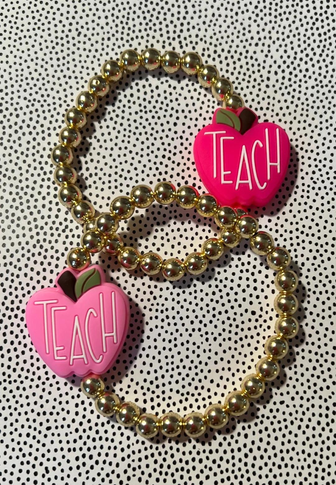 Teach Apple Bracelet - Etsy | Etsy (US)