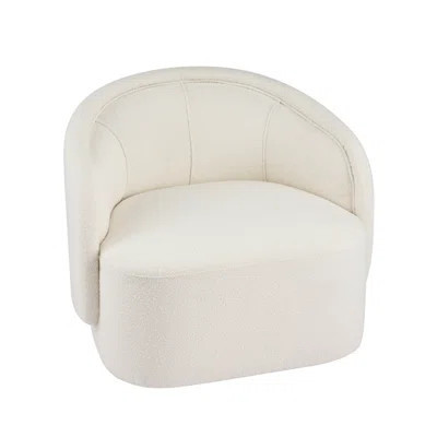 Amanda Cream Accent Chair Curved Boucle | Wayfair North America