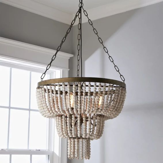 Tiered Basket Bead Chandelier | Shades of Light