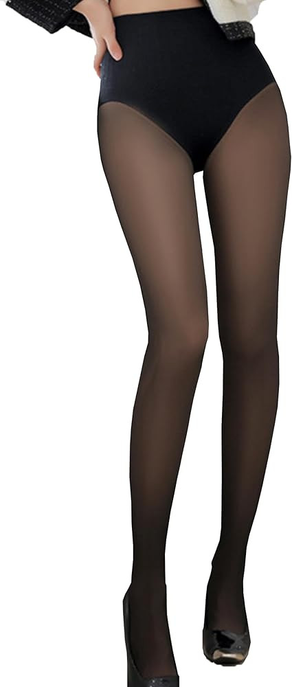 ZXT Tummy Control Fleece Lined Tights for Women, Shapewear Panties Pantyhose, Black Body Shaping ... | Amazon (US)