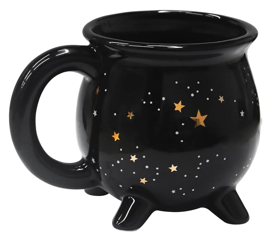 Astral Cauldron Coffee Mug 300ml/10oz Black Ceramic Witch Mugs, Adorable Sorceress’s Potion The... | Amazon (US)
