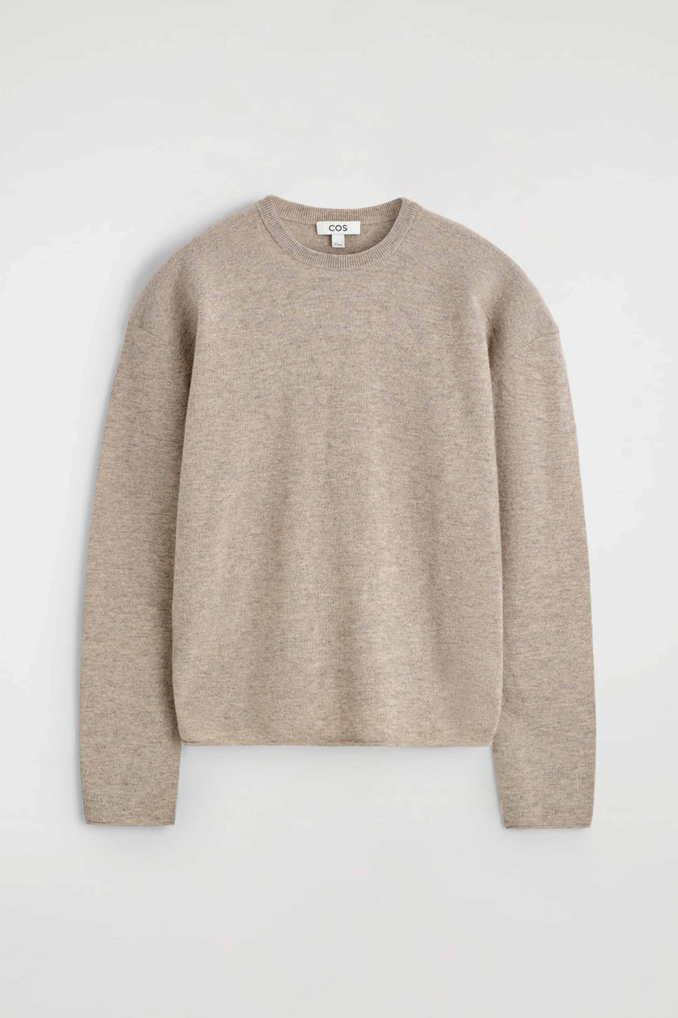 MERINO WOOL CREW-NECK SWEATER - BEIGE MÉLANGE | COS US | COS (US)