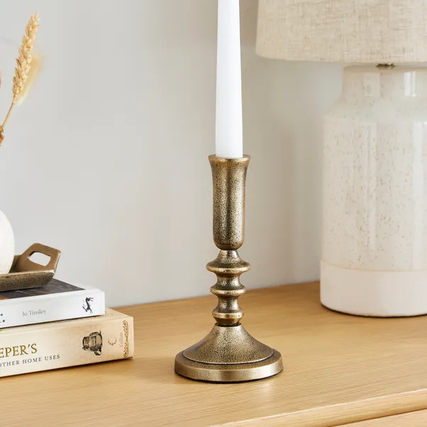 Aluminium Taper Candle Holder | Dunelm