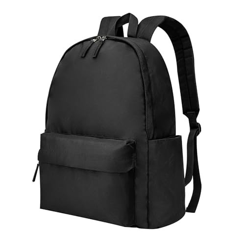 Vorspack Backpack for Men and Women - Basic Bookbag Casual Daypack Backpacks Lightweight Backpack for College Work Travel - Black | Amazon (US)