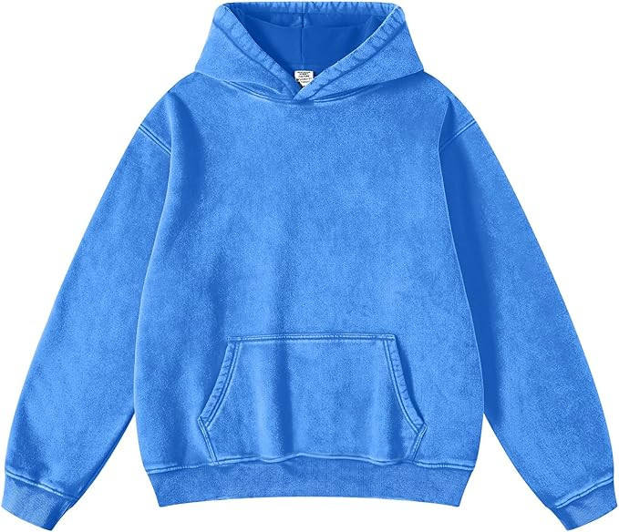Womens Oversized Vintage Acid Wash Cotton Fleece Hoodie for Women | Amazon (US)