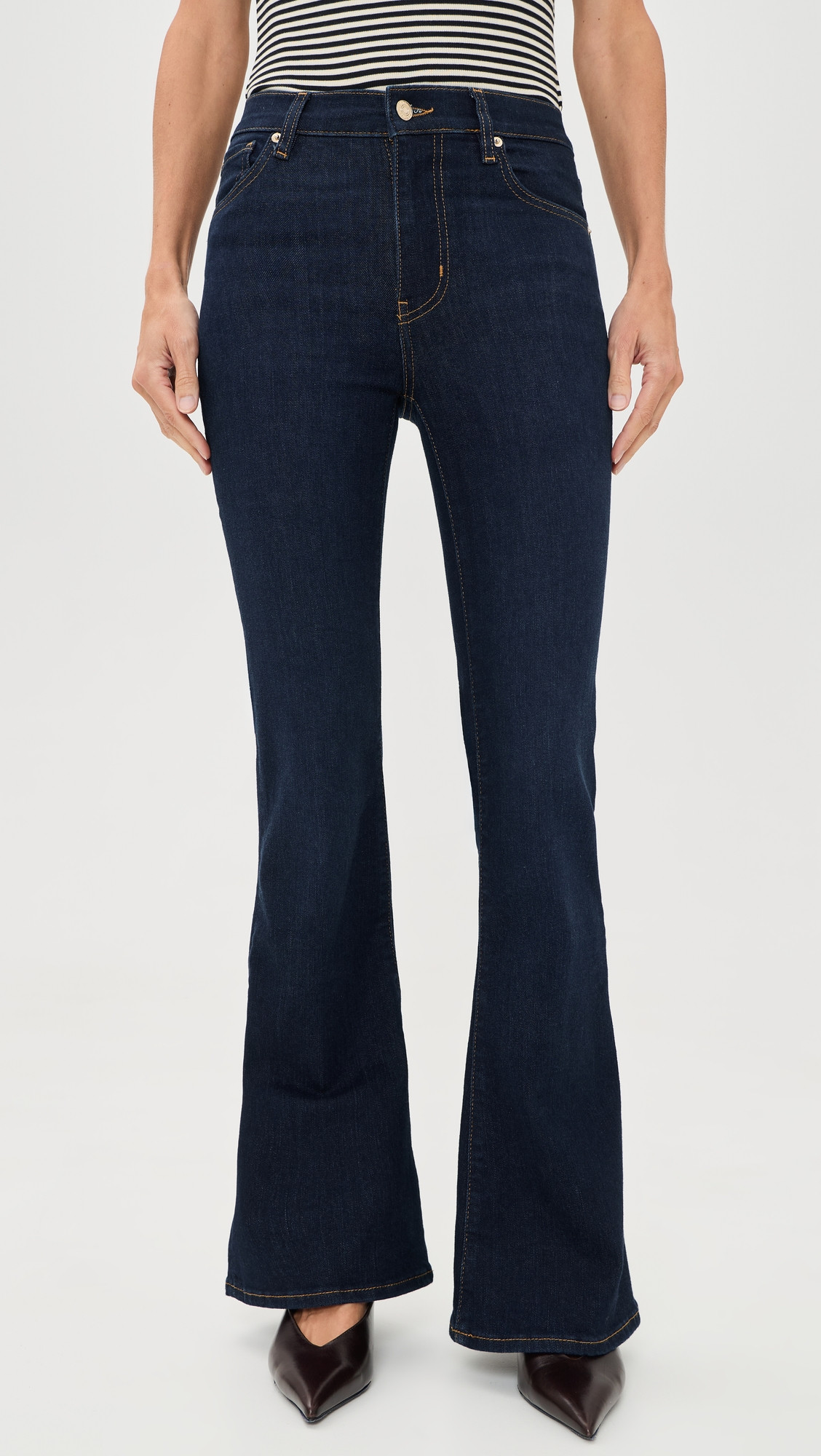 FRAME The Petite Pixie Flare Jeans Fairway 27 | Shopbop