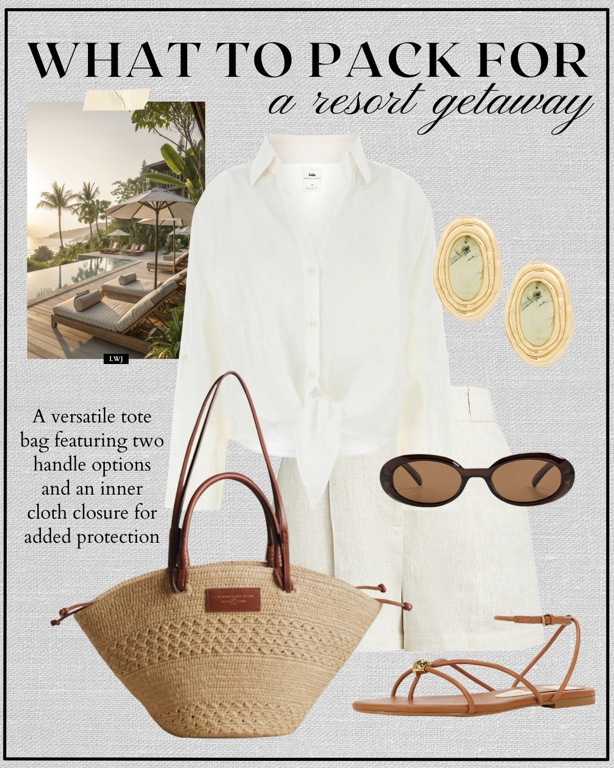 what to pack for a resort getaway

beach vacation / resortwear / monday swimwear / aritzia linen lodge pants / tailored shorts / matching set / dressy outfits / elevated style 

 

#LTKTravel