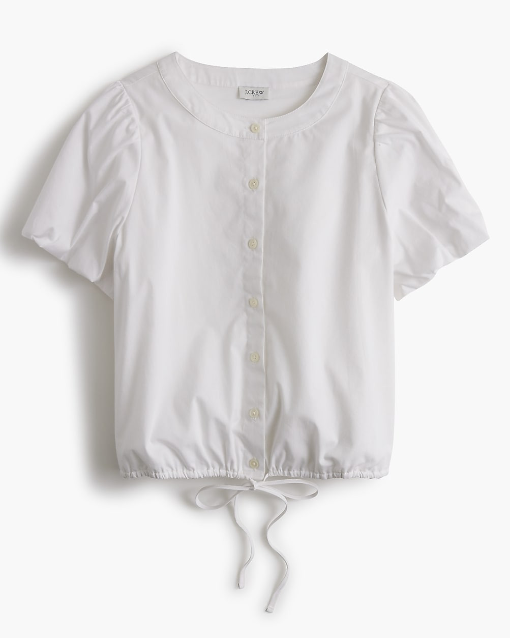 Puff-sleeve tie-waist top | J.Crew Factory