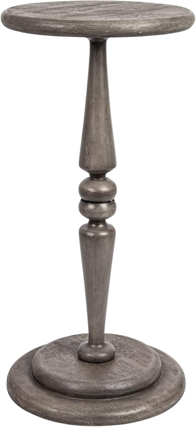 Bishop Pedestal Cocktail Side Table, Dove Grey | Amazon (US)