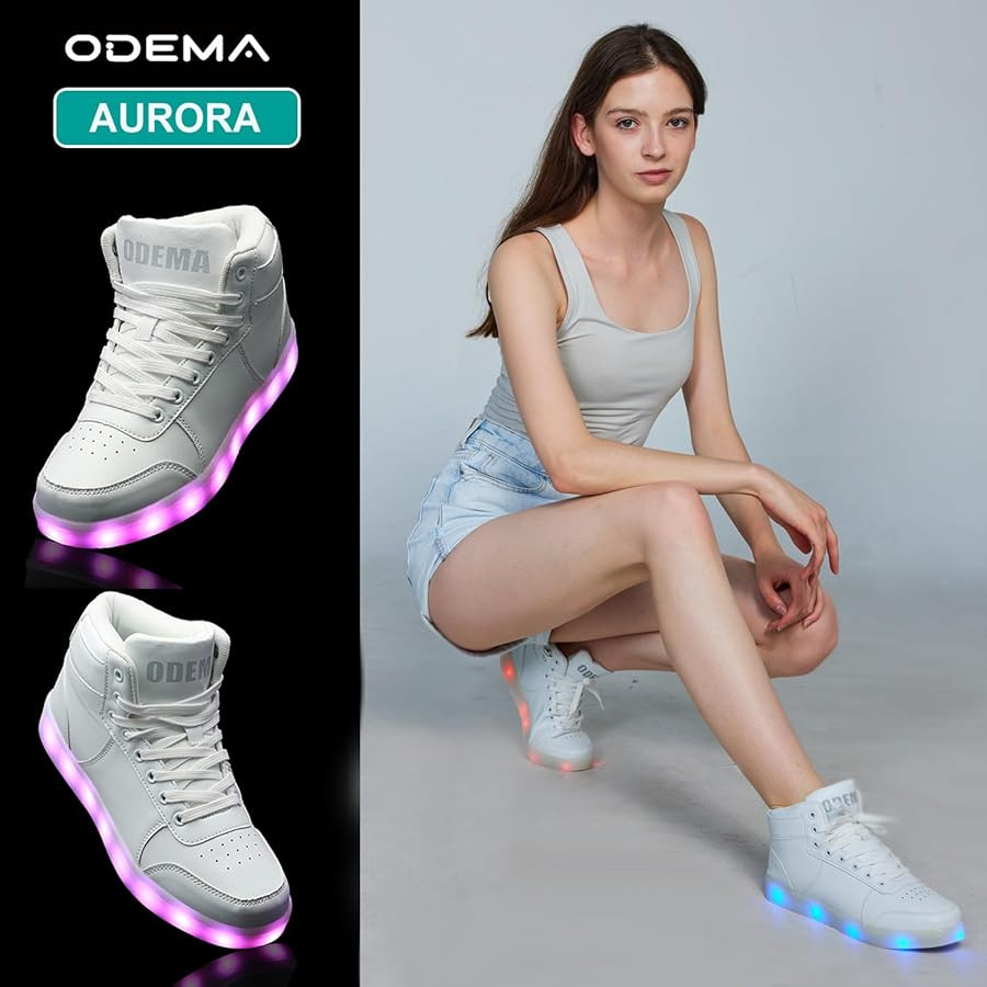 Odema V3 Aurora Unisex High Top Light Up Shoes, Sneakers with Lights for Men，Women, Led Light S... | Amazon (US)
