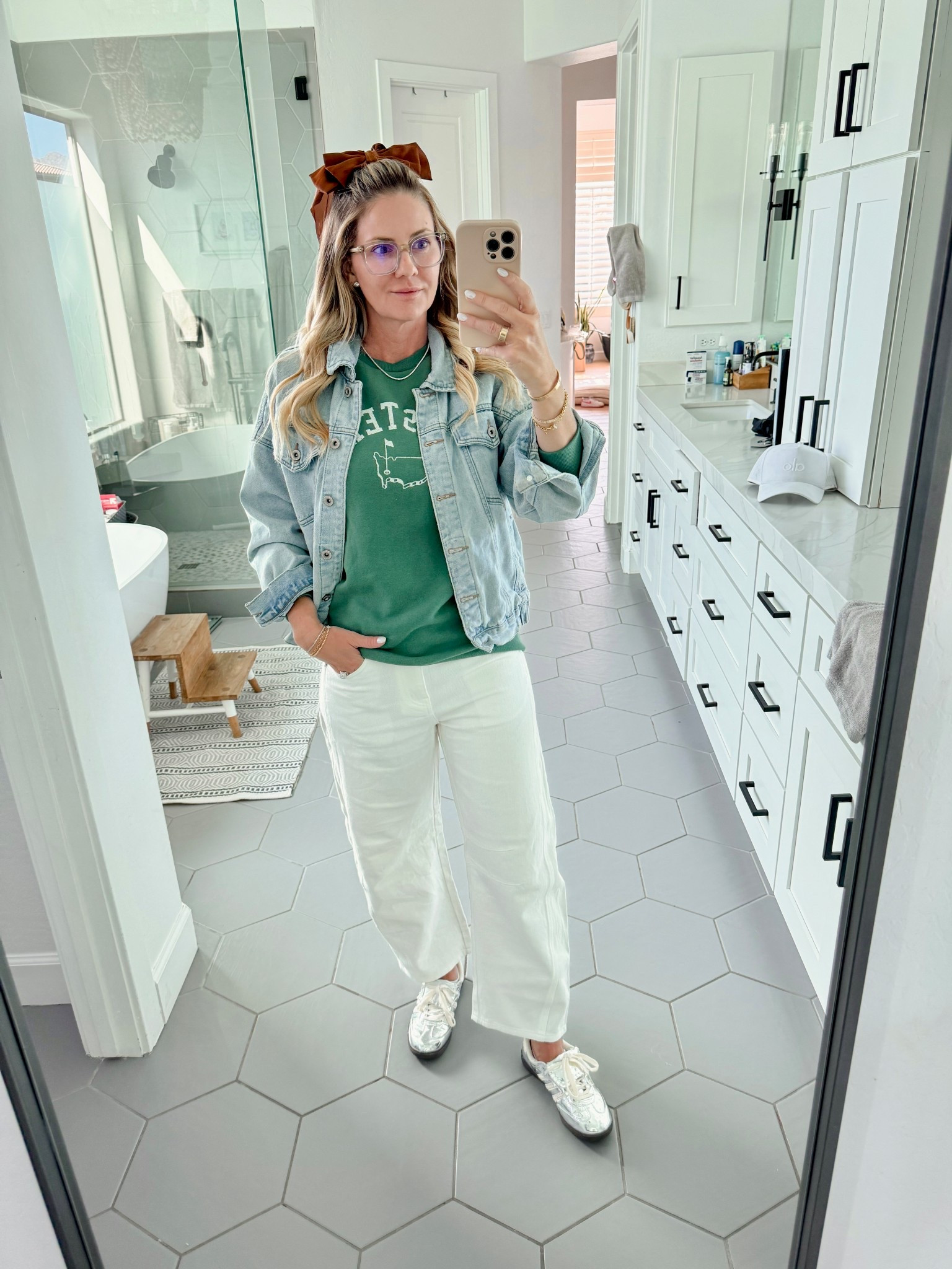 Family movie night with the best amazon jeans and my new masters golf sweatshirt

#LTKOver40 #LTKSeasonal #LTKStyleTip