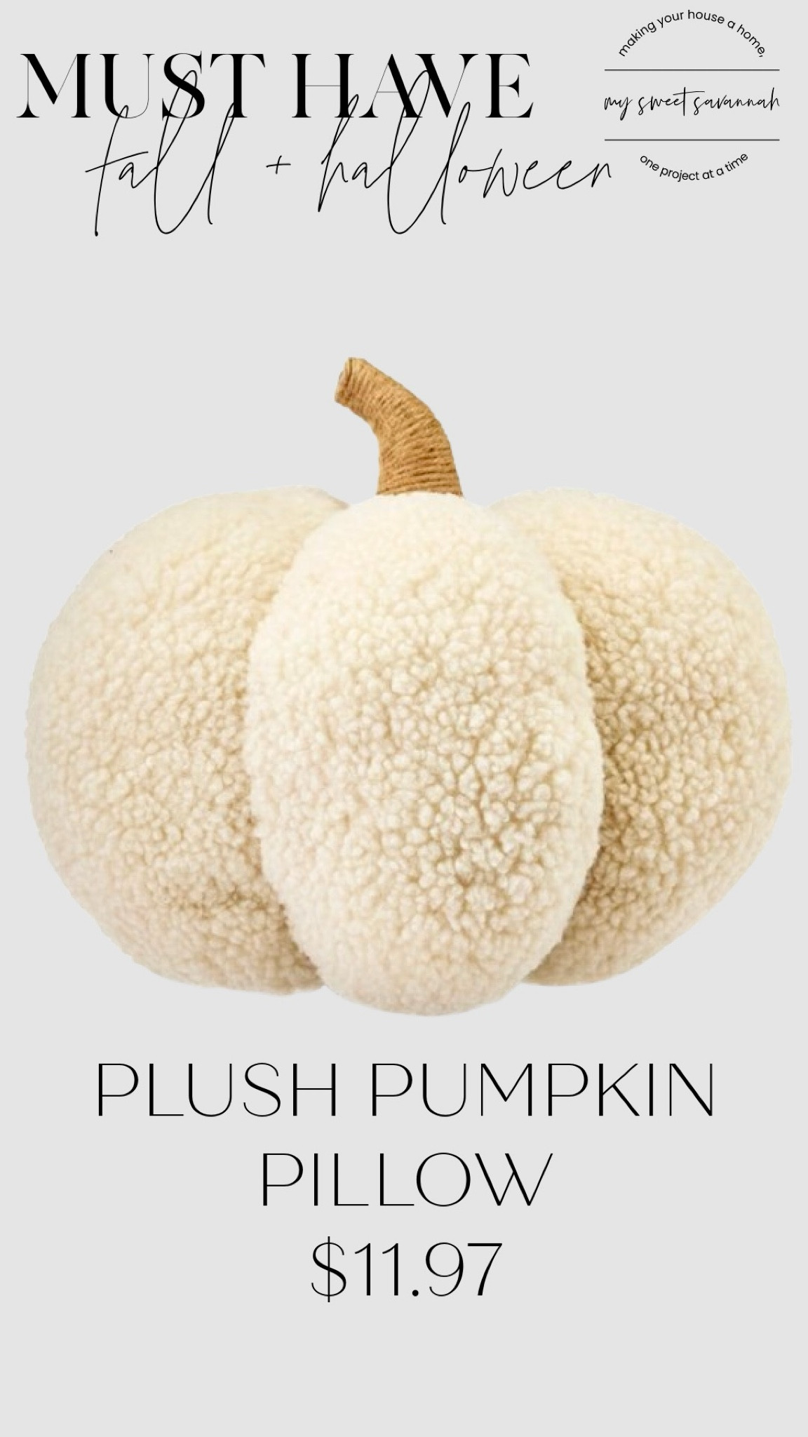 This designer dupe cream plush pumpkin from Walmart is a must-have for your fall decor! 🍂 Soft, stylish, and budget-friendly, it adds a cozy, high-end touch to any space. Tap to shop this steal before it’s gone! #WalmartFinds #DesignerDupe #FallDecor #LTKHome

#LTKSeasonal #LTKHome #LTKFindsUnder50