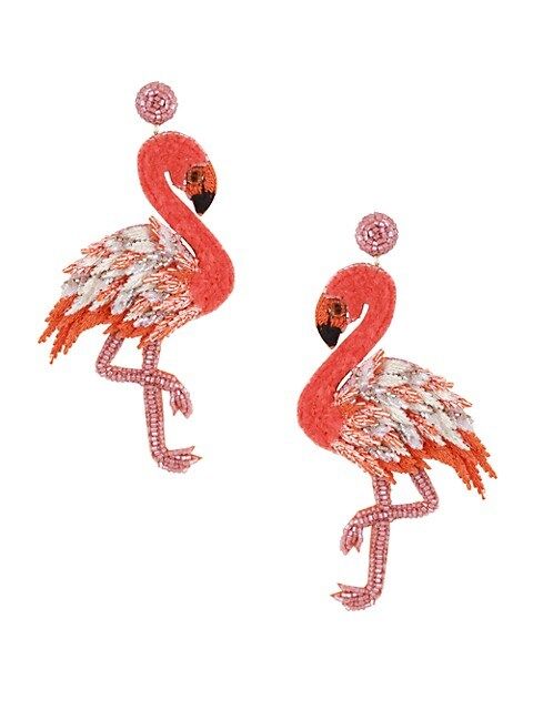 Flamingo Beaded Drop Earrings | Saks Fifth Avenue