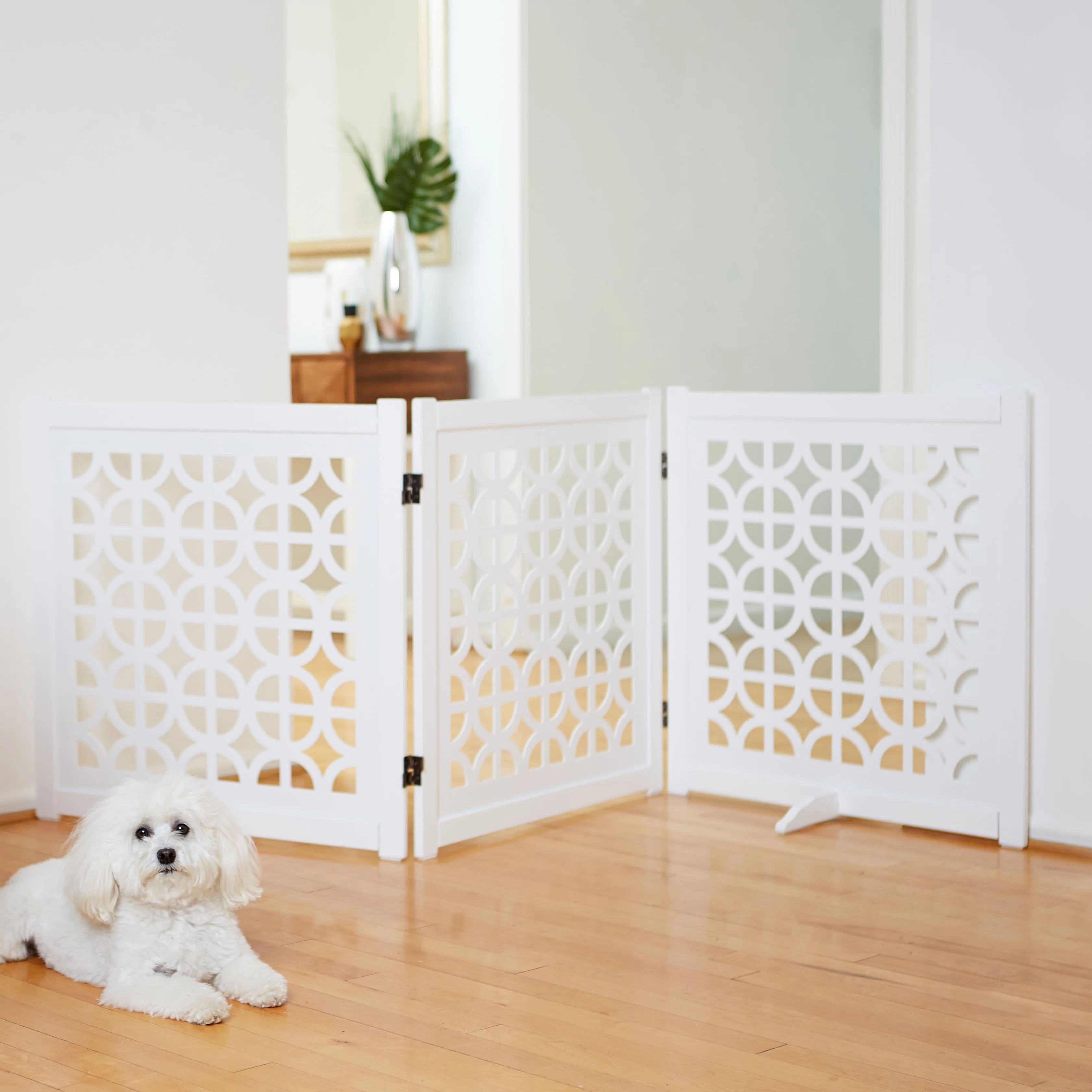 Palm Springs Wood Free Standing Pet Gate | Wayfair North America