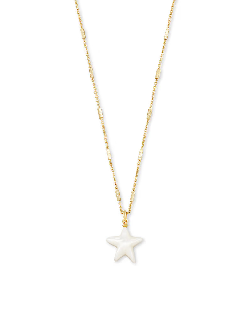 Carved Jae Star Gold Pendant Necklace in Ivory Mother-Of-Pearl | Kendra Scott