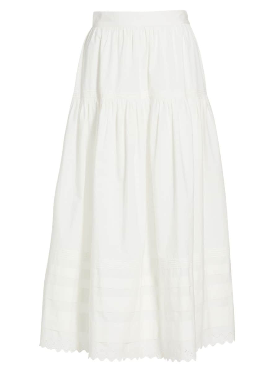 Sebastiane Tiered Cotton Maxi Skirt | Saks Fifth Avenue