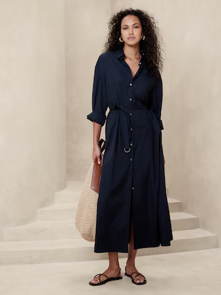 Alani Oversized Poplin Shirtdress | Banana Republic (US)