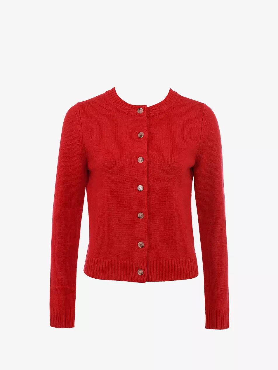 Round-Neck Cashmere and Merino Wool-Blend Cardigan | Selfridges