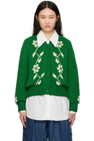 Green Atomic Cardigan | SSENSE