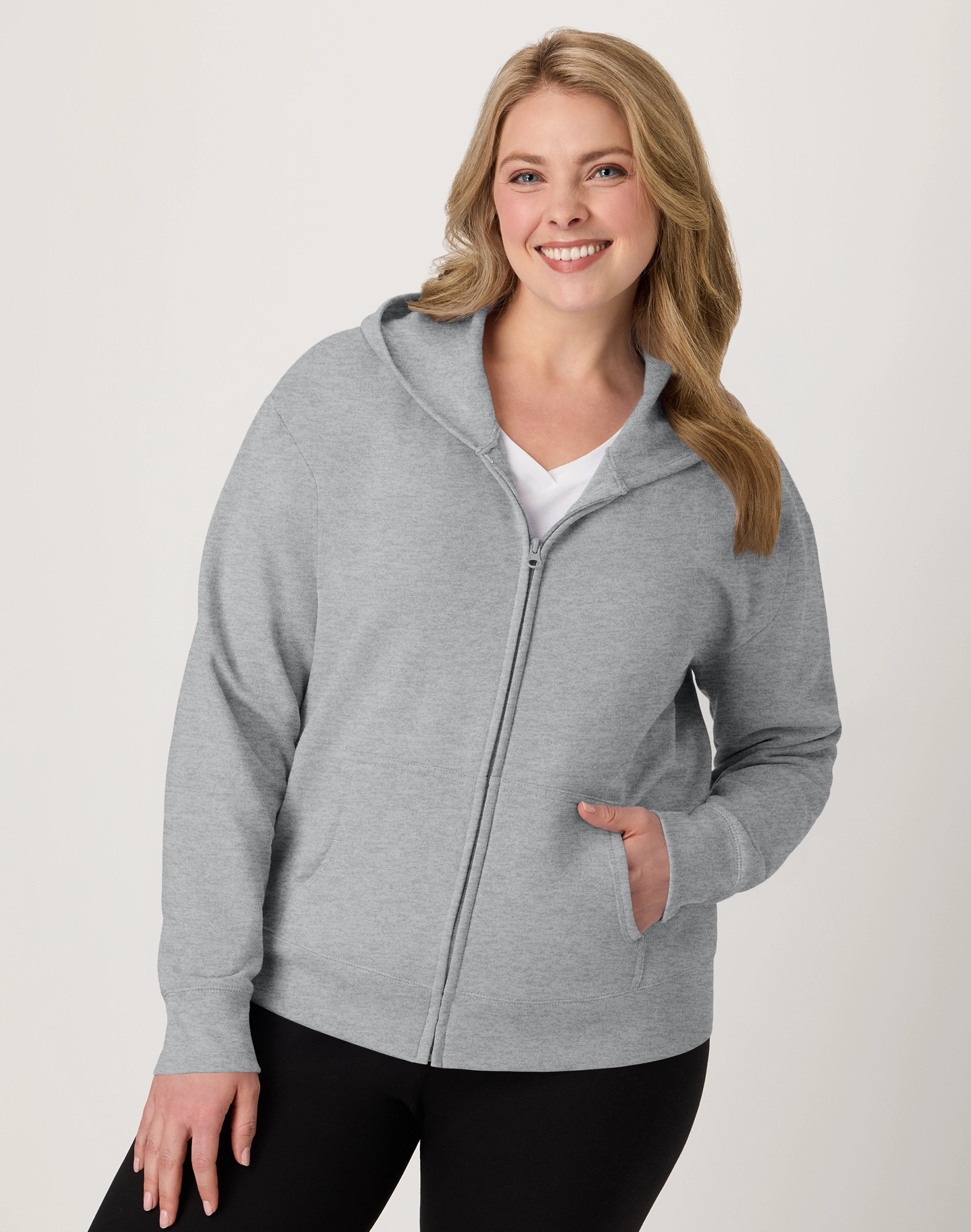 Hanes ComfortSoft® EcoSmart® Women's Full-Zip Hoodie Sweatshirt | Hanes.com