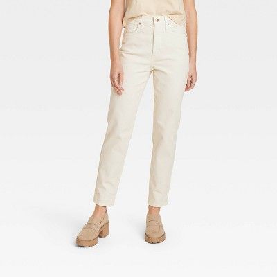 Women's High-Rise 90's Slim Straight Jeans - Universal Thread™ White 4 | Target