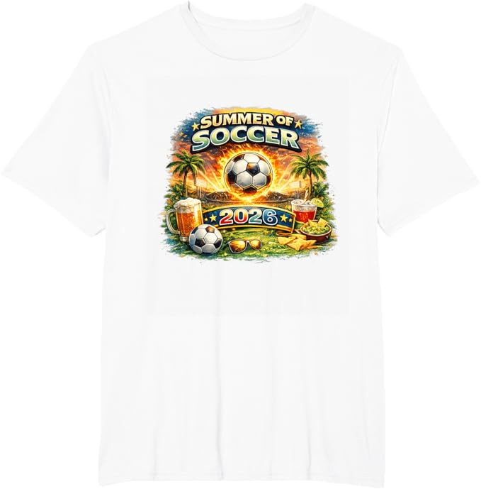 Summer of Soccer 2026 Fan Football Game Day Tropical T-Shirt | Amazon (US)