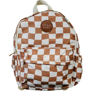 Mebie Baby Rust Wavy Checkered Mini Backpack | Mebie Baby