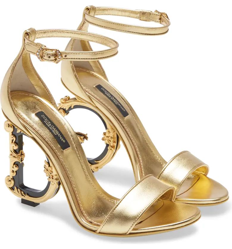 Dolce&Gabbana Keira Baroque DG Heel Sandal | Nordstrom | Nordstrom