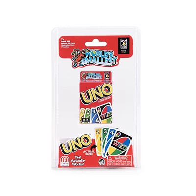 Worlds Smallest UNO Card Game, multicolor, 8.5L x 5.5W | Kirkland's Home | Kirklands