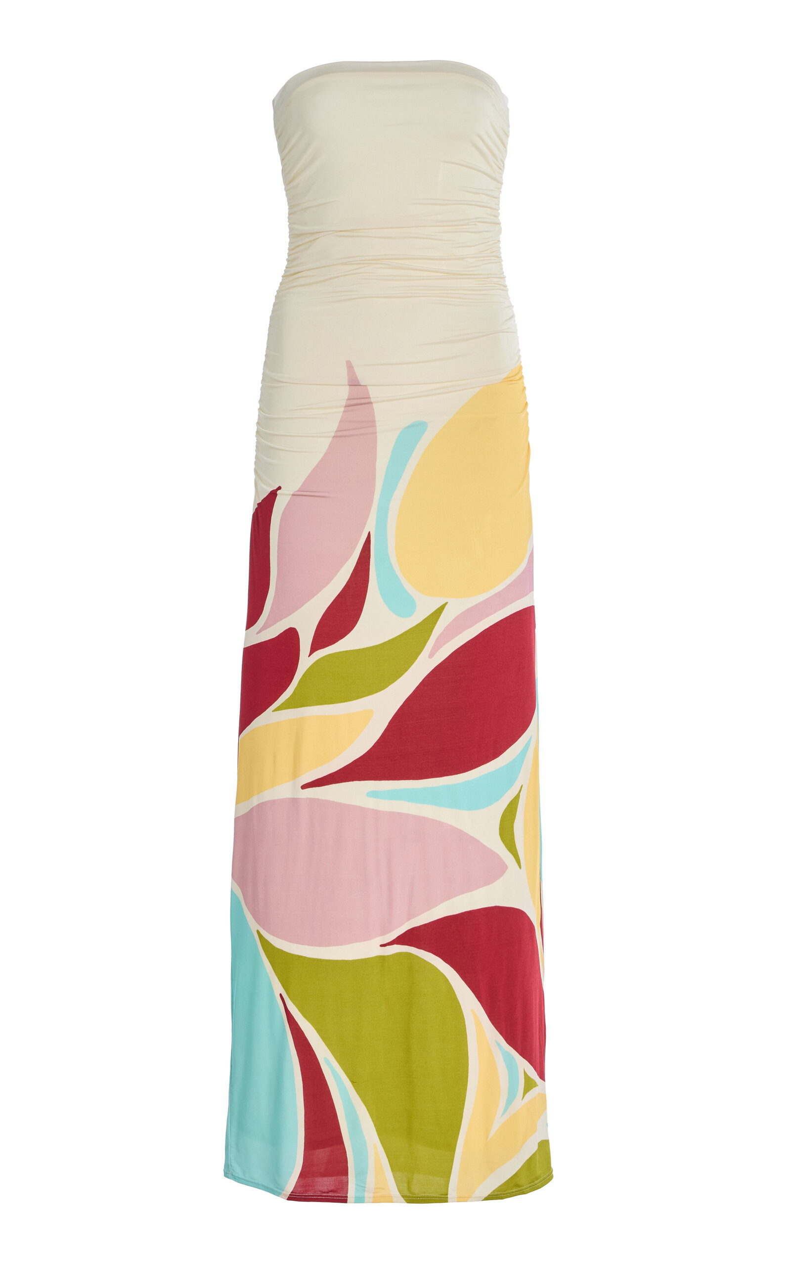 Exclusive Riviera Daphne Strapless Printed Jersey Maxi Dress | Moda Operandi (Global)