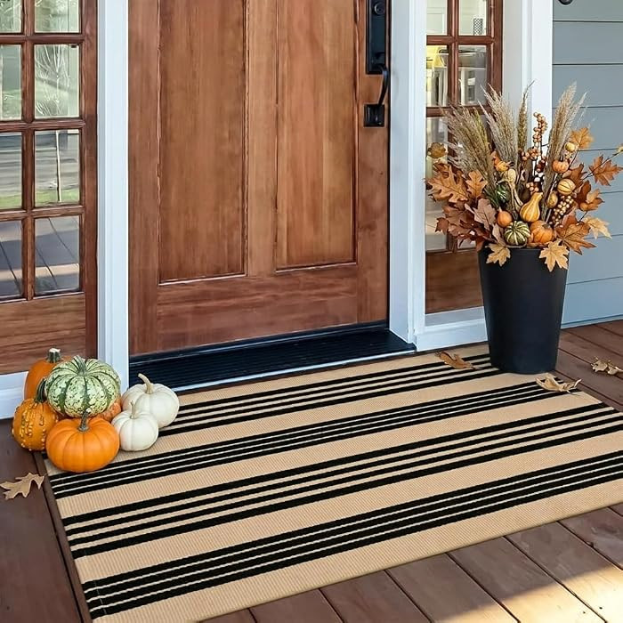 Front Door Mat 24"x51", Striped Porch Rug Outdoor Door Mat Fall Decor | Amazon (US)