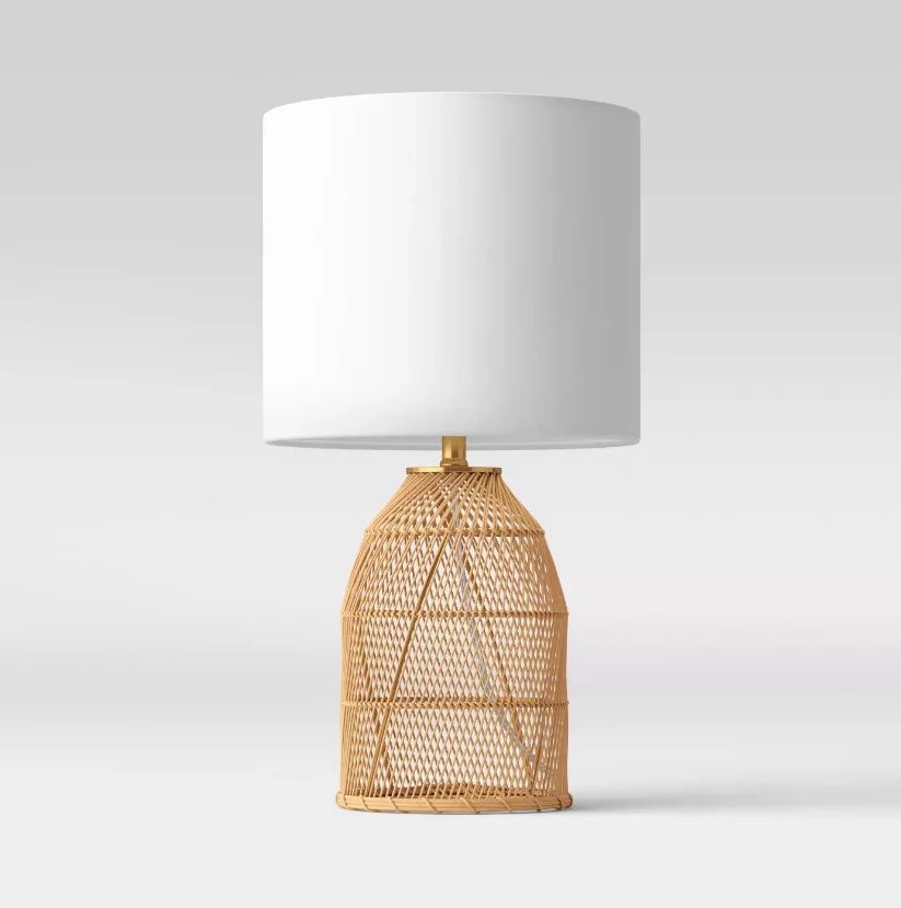 Rattan Diagonal Weave Table Lamp Tan - Opalhouse™ | Walmart (US)