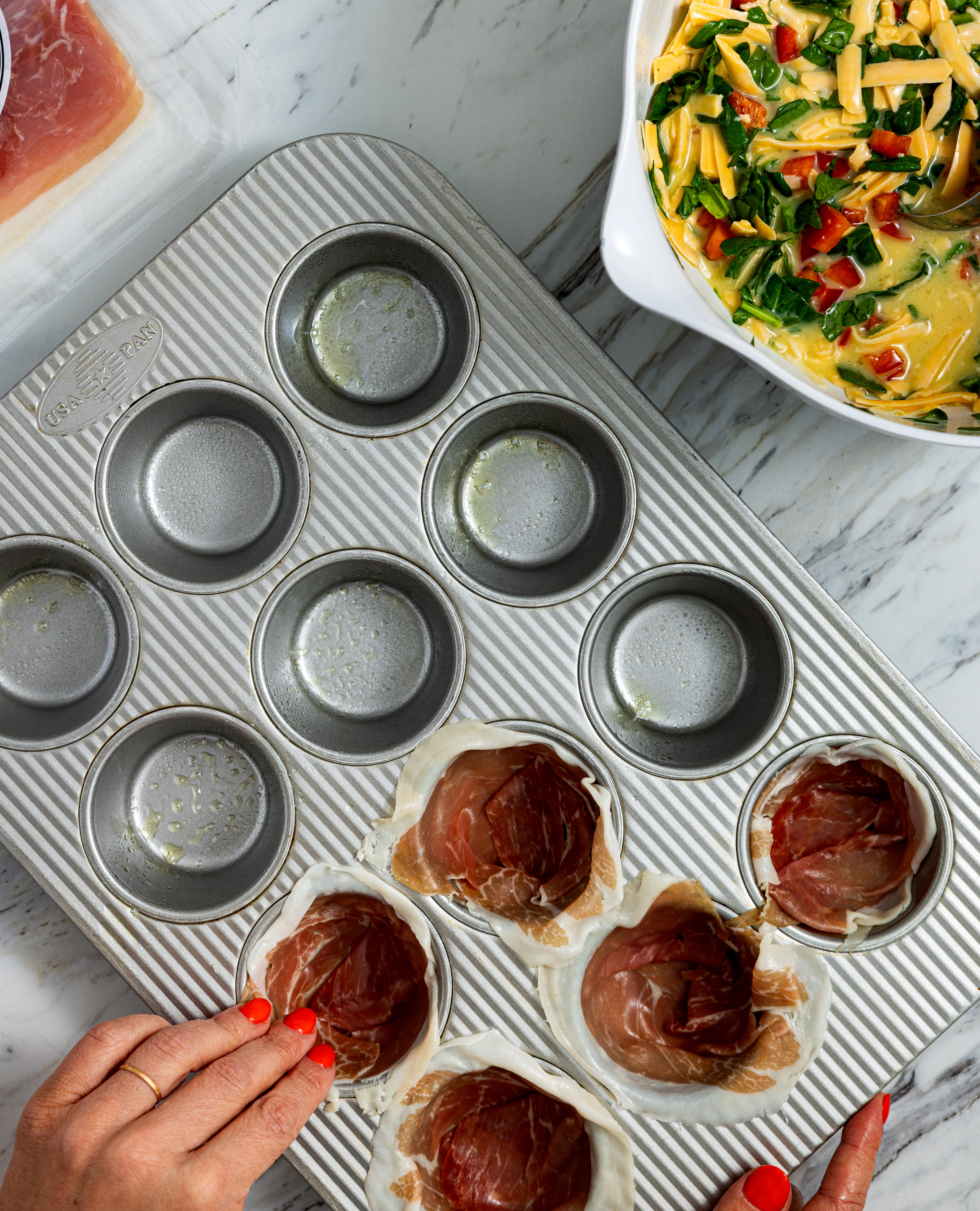My favorite muffin tins, they're perfect for my Prosciutto Egg Cups recipe in my Guide to School Lunches! #homeandkindcookbook #schoollunch 

 #LTKKids #LTKFamily