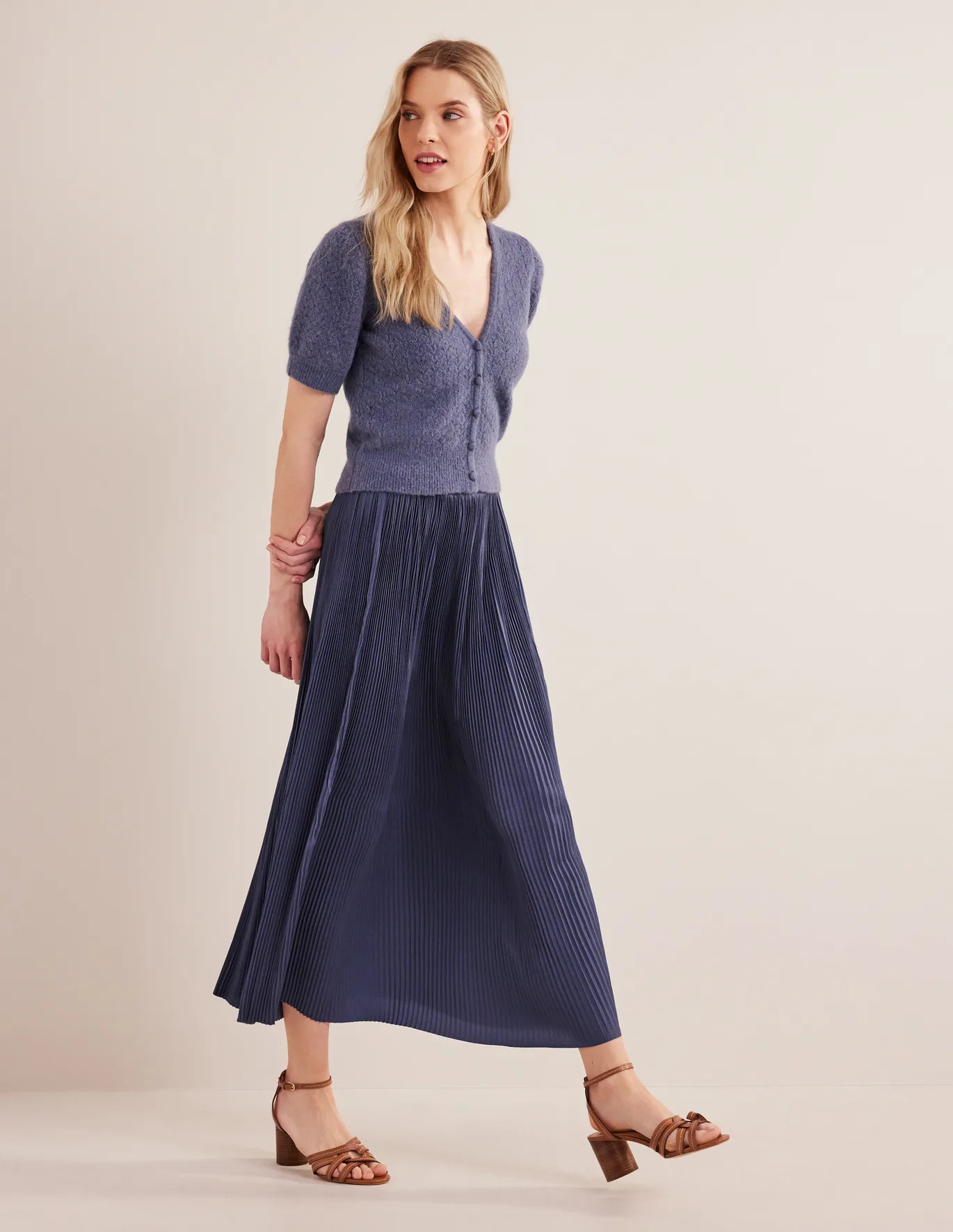 Pleated Satin Pull On | Boden (US)